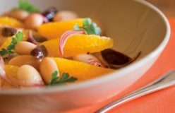 Olive, white bean and orange salad