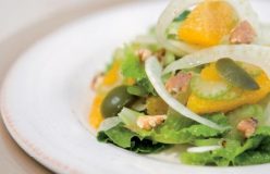 Minenko olive oil Cos lettuce, fennel and orange salad